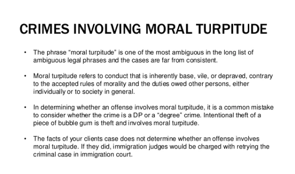Crimes of Moral Turpitude