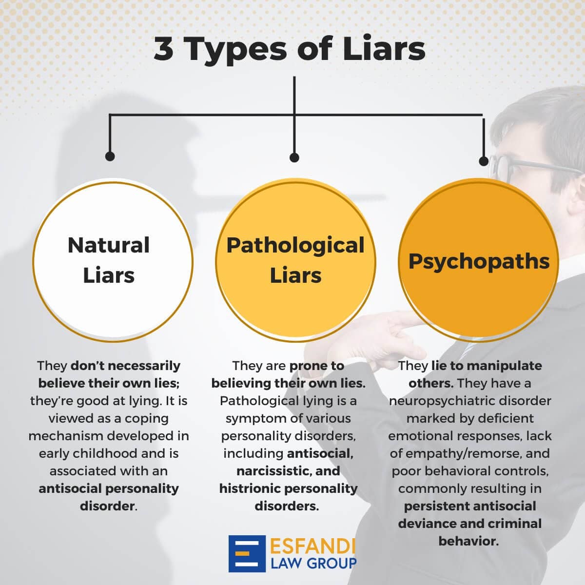 3 types of liars infographic