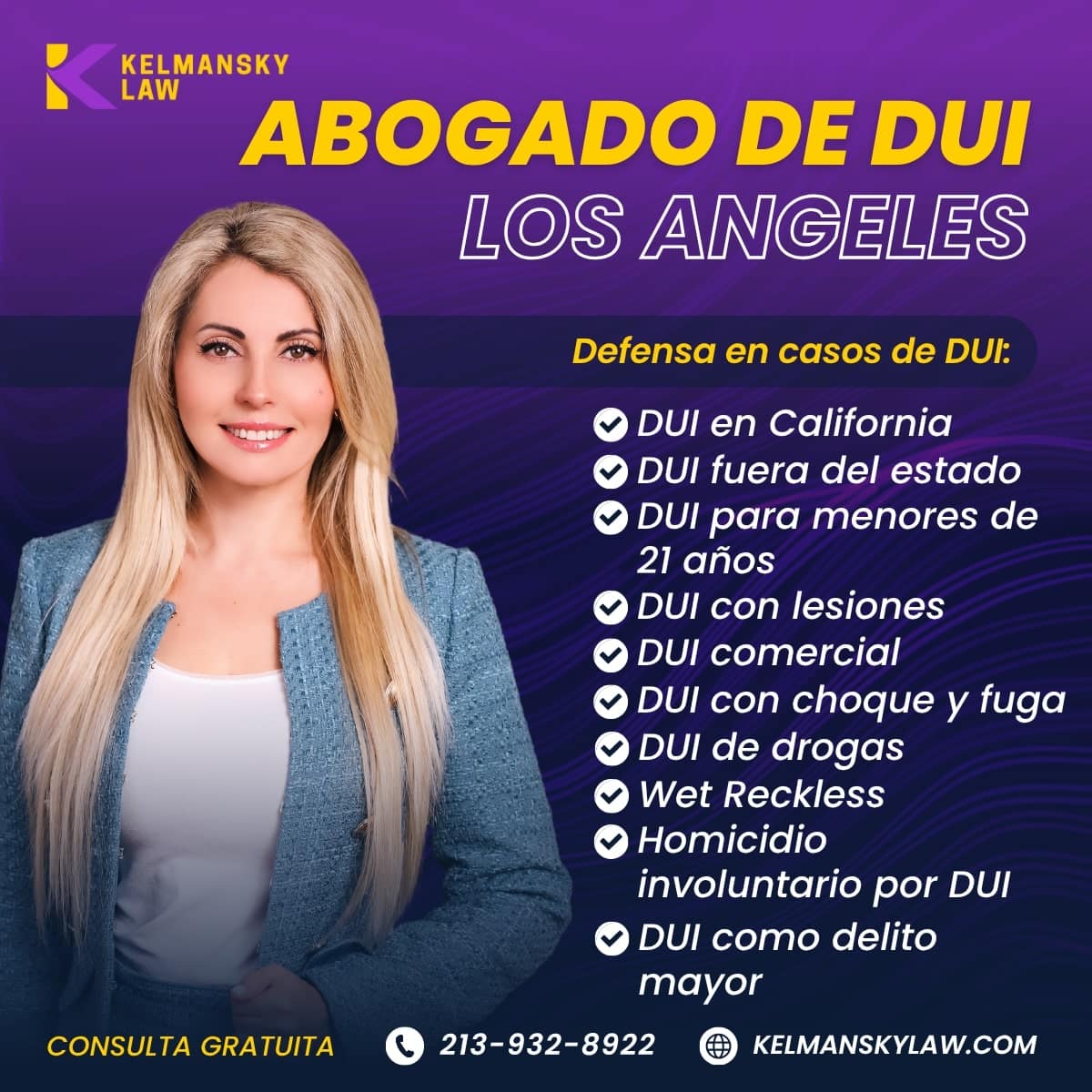 Abogado de Defensa por DUI - Llama al 213-932-8922