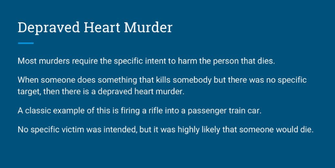 Depraved Heart Murder Example