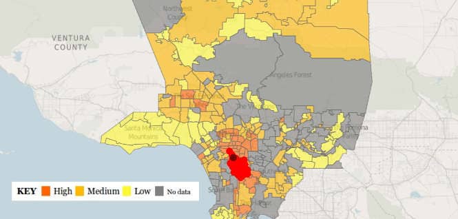 Thumbnail for: Most ‘Dangerous’ Areas in Los Angeles Ranked