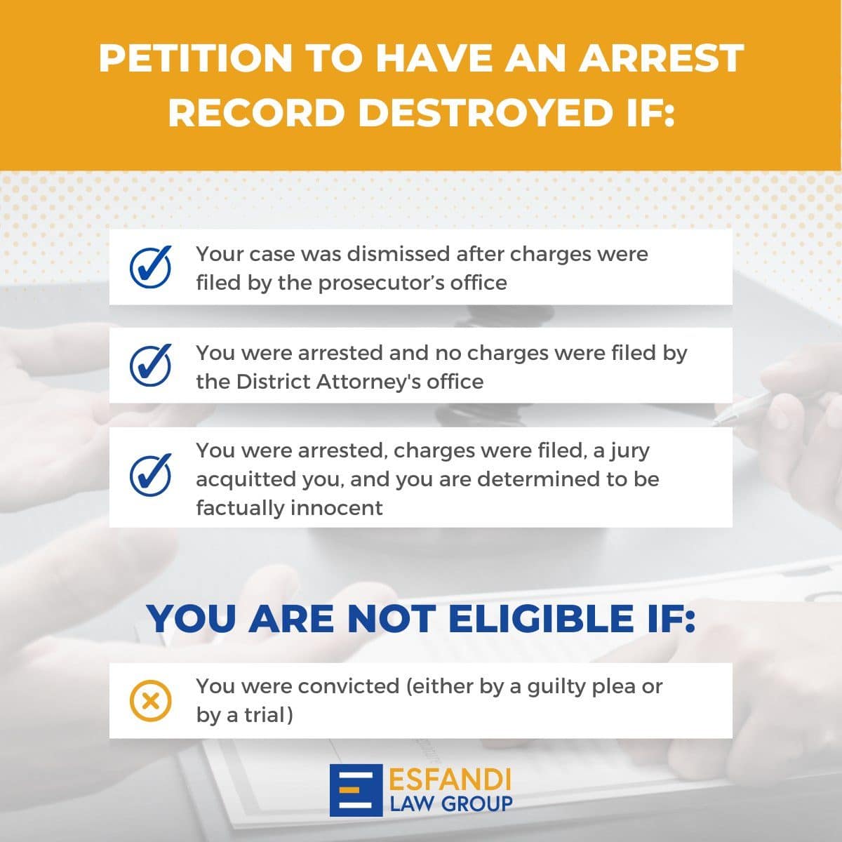 Sealing, Destroying Your Arrest Record Los Angeles Criminal Law