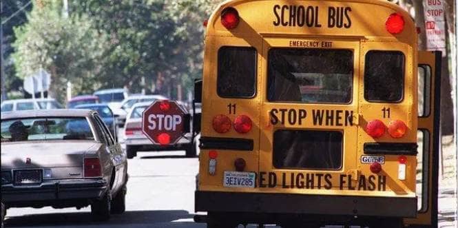 VC 22454 (a) - Passing a Stopped School Bus with Flashing Red Lights