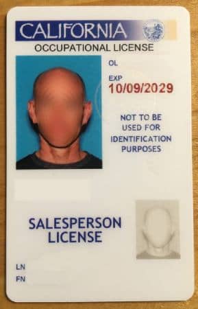 Occupational Driver's License Photo