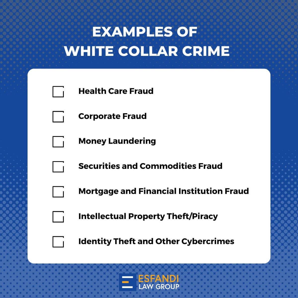 Arrested for a White Collar Crime? Call Us 310-274-6529